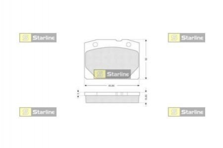 Тормозные колодки дисковые STARLINE BD S196