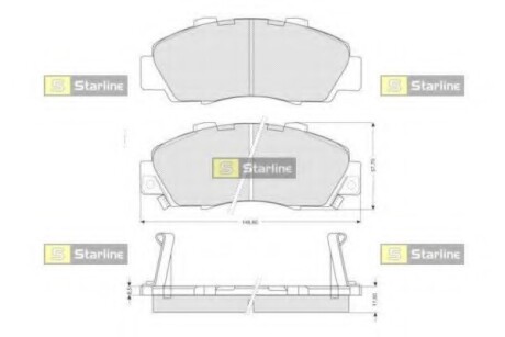 Гальмівні колодки дискові STARLINE BD S214