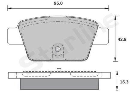 Гальмівні колодки дискові STARLINE BD S836P
