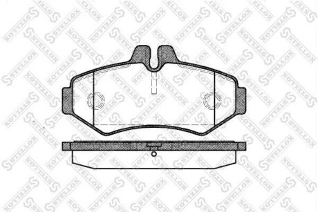 Гальмівні колодки дискові зад. DB/VW/Vario/Sprinter/VW LT STELLOX 744 000B-SX