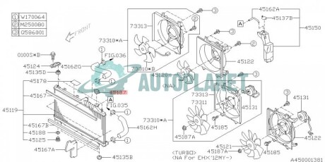 Крышка расширительного бачка системы охлаждения SUBARU 45137AE012