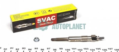 Свічка розжарювання Citroen Berlingo/Peugeot Partner 1.9D 98- (DW8) (11V) SVAC SV020