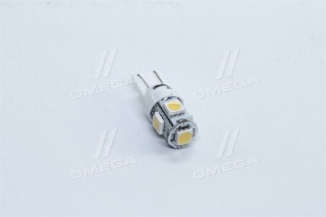 Лампа LED б/ц габарит и приборная панель T10-5 SMD (размер 5050) 24 ТЕПЛА БЕЛЫЙ <> TEMPEST Tmp-03T10-24V