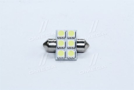 Лампа LED софитная C5W 24V T11x31-S8.5 (6 SMD size5050) WHITE <> TEMPEST Tmp-08T11-24V