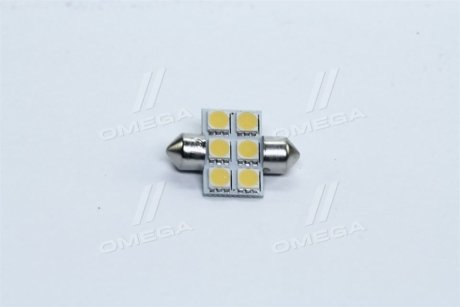 Лампа LED софитная C5W 24V T11x31-S8.5 (6 SMD size5050) WARM WHITE <> TEMPEST Tmp-09T11-24V (фото 1)