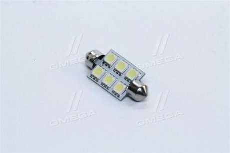 Лампа LED софитная C5W 24V T11x39-S8.5 (6 SMD size5050) WHITE <> TEMPEST Tmp-14T11-24V