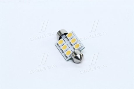 Лампа LED софитная C5W 24V T11x39-S8.5 (6 SMD size5050) WARM WHITE <> TEMPEST Tmp-15T11-24V