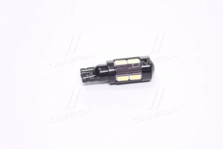 Лампа LED б/ц габарит,панель приборов, салон 12V T10 (W5W) W2.1x9.5D 10SMD CANBUS WHITE <> TEMPEST Tmp-L1180CH