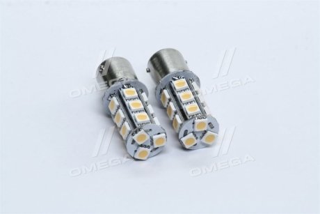 Лампа LED указателей поворотов и стоп-сигналов S25 (18SMD) BA15S 24V WHITE 2шт. Блистер <> TEMPEST TP-201S25-24V