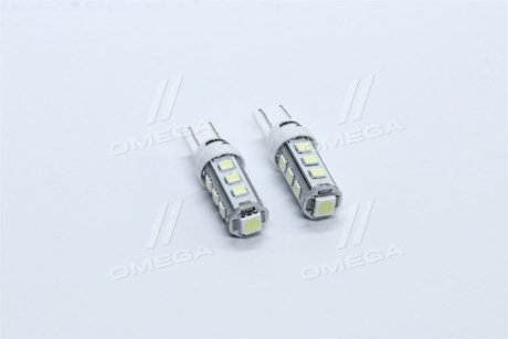 Лампа LED б/ц габарит и панель приборов T10 13SMD W5W 12V WHITE2шт. блистер <> TEMPEST TP-212T10-12V (фото 1)