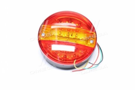 Фонарь задний круглый LED желтый без света заднего хода 24v TEMPEST TP 56-12-71