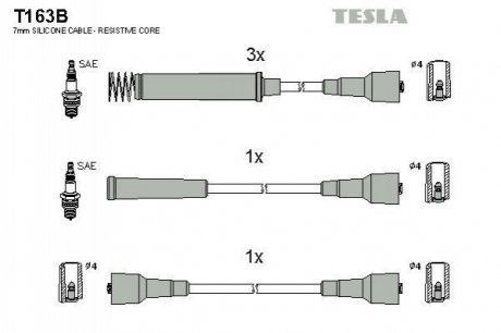Комплект кабелів запалювання TESLA T163B