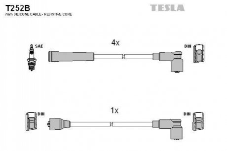 Комплект кабелів запалювання TESLA T252B