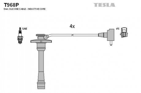 Комплект кабелів запалювання TESLA T968P