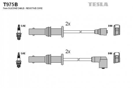 Комплект кабелів запалювання TESLA T975B