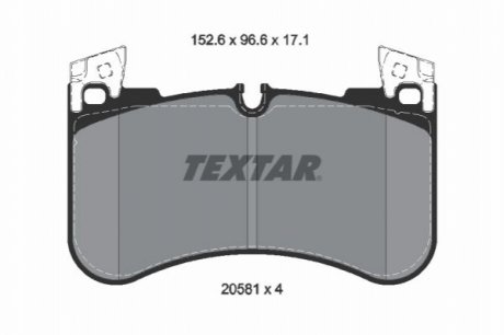 Комплект тормозных колодок TEXTAR 2058101