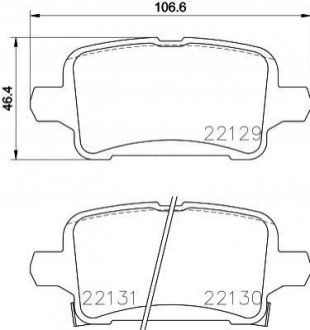 Колодки гальмівні (задні) Chevrolet Cruze 15-/Bolt 16-/Opel Astra K 15- TEXTAR 2212901