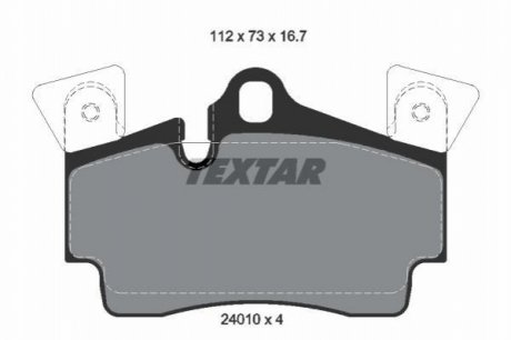 Тормозные колодки, дисковые. TEXTAR 2401001