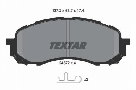 Тормозные колодки (передние) Subaru Impreza 00- TEXTAR 2437201 (фото 1)