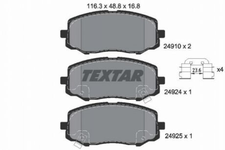 Тормозные колодки дисковые TEXTAR 2491001