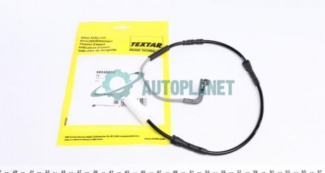 Датчик зносу гальмівних колодок (передніх) BMW 3 (E90-93) 04-11 (L=695mm) TEXTAR 98046000 (фото 1)
