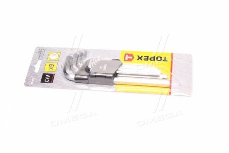 Ключи шестигранные 1.5-10 мм, набор 9шт.*1 уп. Topex 35D956