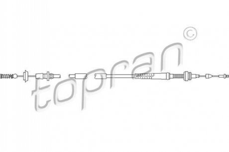 Трос газу TOPRAN / HANS PRIES 109 853