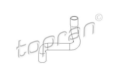 Патрубок системи охолодження VW Golf III, Vento 1.6-2.0 11.91-04.99 TOPRAN / HANS PRIES 110 492