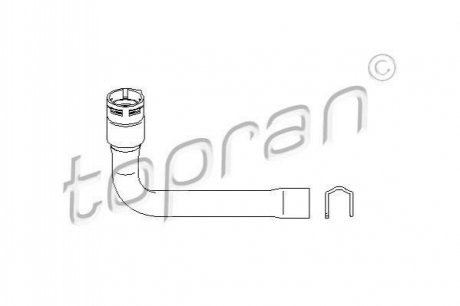 Патрубок радиатора TOPRAN / HANS PRIES 111 975 (фото 1)