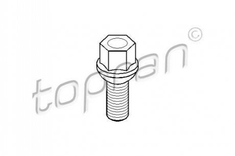 Болт колеса M12x1,5mm L=46mm TOPRAN / HANS PRIES 112225