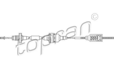 Трос сцепления TOPRAN / HANS PRIES 206560