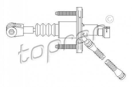 Цилиндр сцепления главный TOPRAN / HANS PRIES 207028