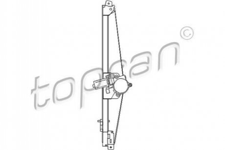 Стеклоподъемник электрический, левый TOPRAN / HANS PRIES 207363