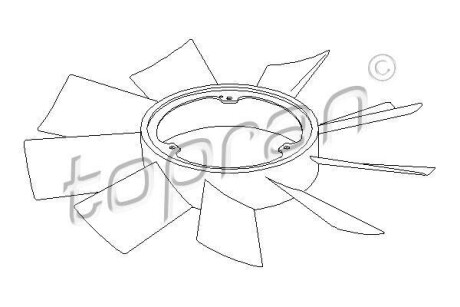 Крильчатка вентилятора TOPRAN / HANS PRIES 401002