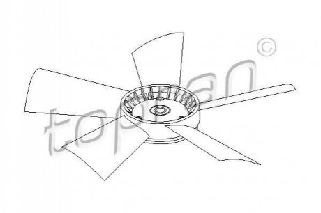 Крильчатка вентилятора радіатора TOPRAN / HANS PRIES 401 191
