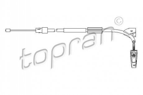Трос ручного тормоза TOPRAN / HANS PRIES 407781 (фото 1)