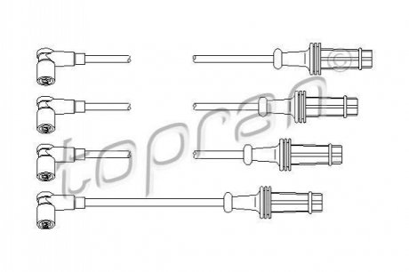 Комплект проводов зажигания TOPRAN / HANS PRIES 721506