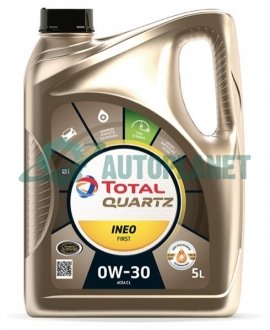 Моторное масло Quartz Ineo First 0W-30, 5л TOTAL 183106 (фото 1)
