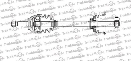 NISSAN Полуось лів. L=625,7mm, 21 зуб. KUBISTAR (X76) 1.5 dCi 05-09, RENAULT CLIO II 1.4 98-05, KANGOO 1.5 dCi 03- TrakMotive 30-1112