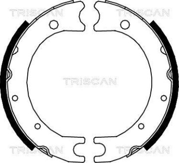 Комплект гальмівних колодок, Стоянкове гальмо TRISCAN 810013036