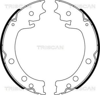 Комплект тормозных колодок, Стояночный тормоз TRISCAN 810069006