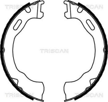 Комплект гальмівних колодок, Стоянкове гальмо TRISCAN 810080007