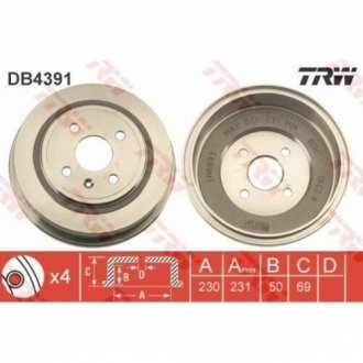 Гальмівний диск TRW DB4391