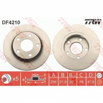 Тормозной диск TRW DF4210 (фото 1)