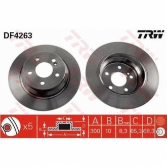 Тормозной диск TRW DF4263 (фото 1)