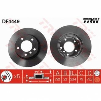 Гальмівний диск TRW DF4449