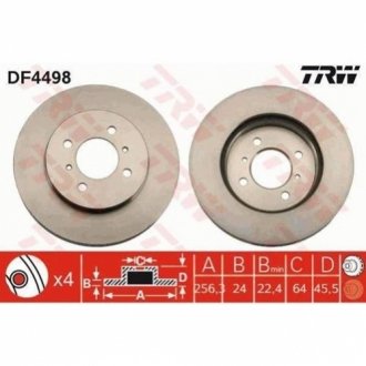 Тормозной диск TRW DF4498 (фото 1)