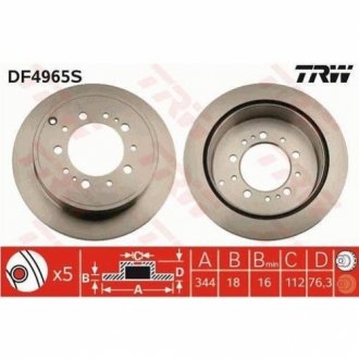 Гальмівний диск TRW DF4965S