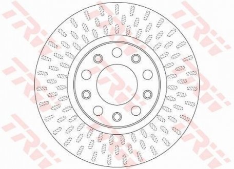 Диск гальмівний (1 шт.) ALFA ROMEO/FIAT/JEEP Giulietta/500X/Renegade"F D=281mm "10>> TRW DF6450