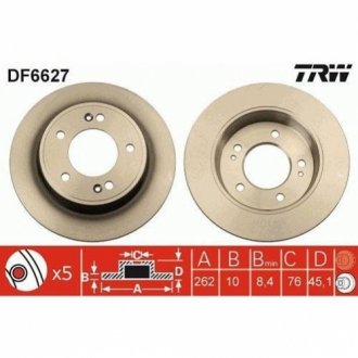 Тормозной диск TRW DF6627 (фото 1)